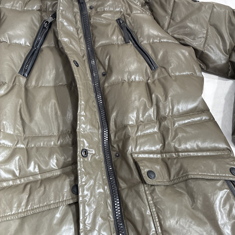 Calvin Klein Quilted Puffer Coat Parka Women's XS Green Winter Jacket Warm - Picture 6 of 16